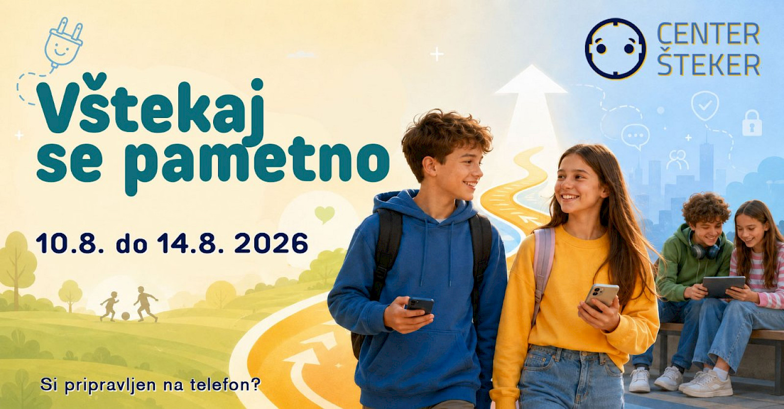 V&Scaron;TEKAJ SE PAMETNO: 5-dnevno počitni&scaron;ko usposabljanje otrok za varno rabo zaslonov